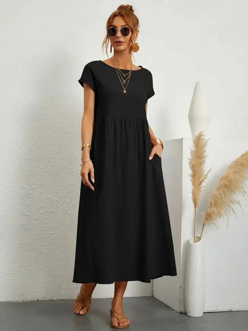 Melody Women's Maxi Dress – Lightweight Cotton Blend Summer Dress