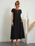Melody Women's Maxi Dress – Lightweight Cotton Blend Summer Dress