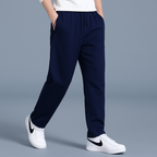 Larry Men's Joggers – Straight Leg Drawstring Cotton Blend Sweatpants
