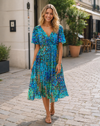 Clara Women's Short Sleeve Dress – Timeless Polyester Dress for Everyday Elegance