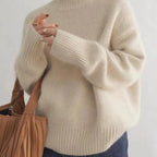 Sydney Women's Cashmere Turtleneck Sweater – Oversized Soft Winter Pullover