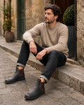 Cris Men's Waterproof Chelsea Boots – Slip-Resistant All-Weather Dress Boots