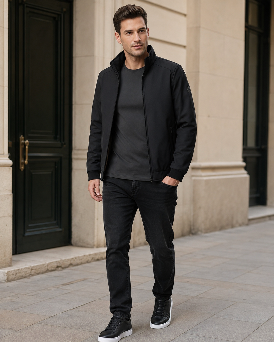 Declan Men's Fleece-Lined Winter Jacket – Water-Repellent Warm Outdoor Coat