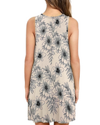 Avery Women’s Floral Tank Dress – Sleeveless Swing Dress with Pockets