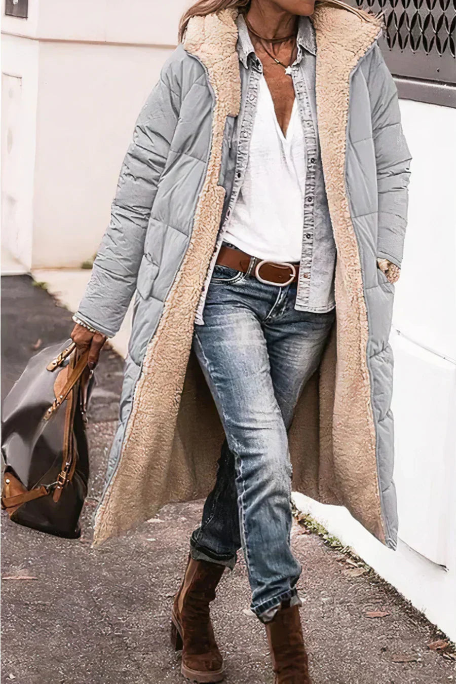 Theodora Women’s Reversible Coat – Warm Elegant Winter Jacket with Modern Fit