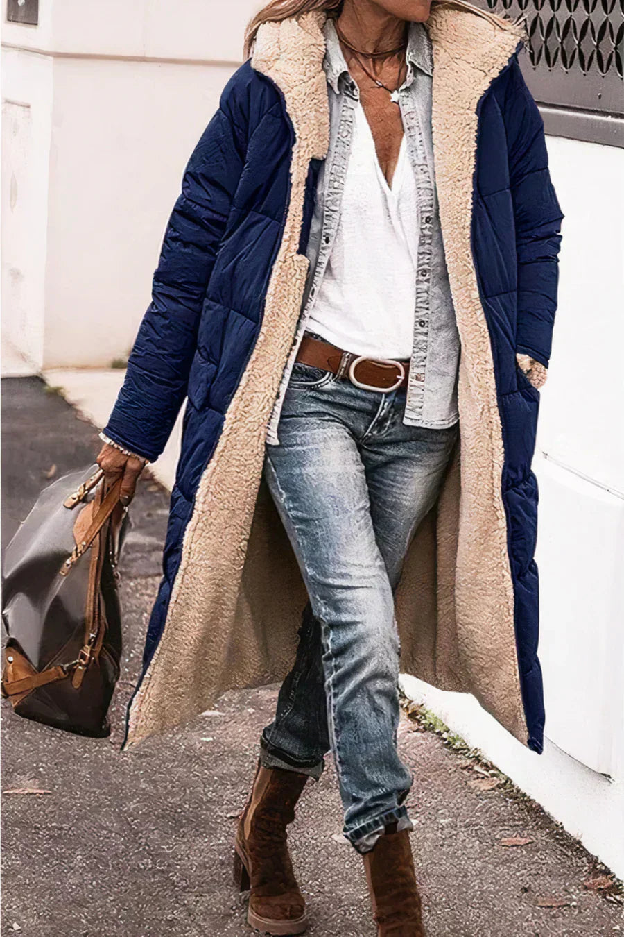 Theodora Women’s Reversible Coat – Warm Elegant Winter Jacket with Modern Fit