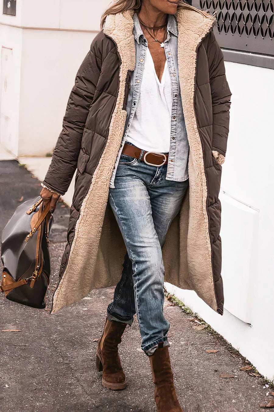Theodora Women’s Reversible Coat – Warm Elegant Winter Jacket with Modern Fit
