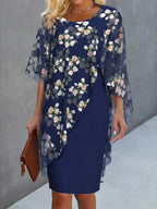 Lysiane Women's Floral Chiffon Dress – Lightweight Flowy Dress for Elegant Outfits