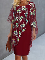 Lysiane Women's Floral Chiffon Dress – Lightweight Flowy Dress for Elegant Outfits