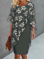 Lysiane Women's Floral Chiffon Dress – Lightweight Flowy Dress for Elegant Outfits