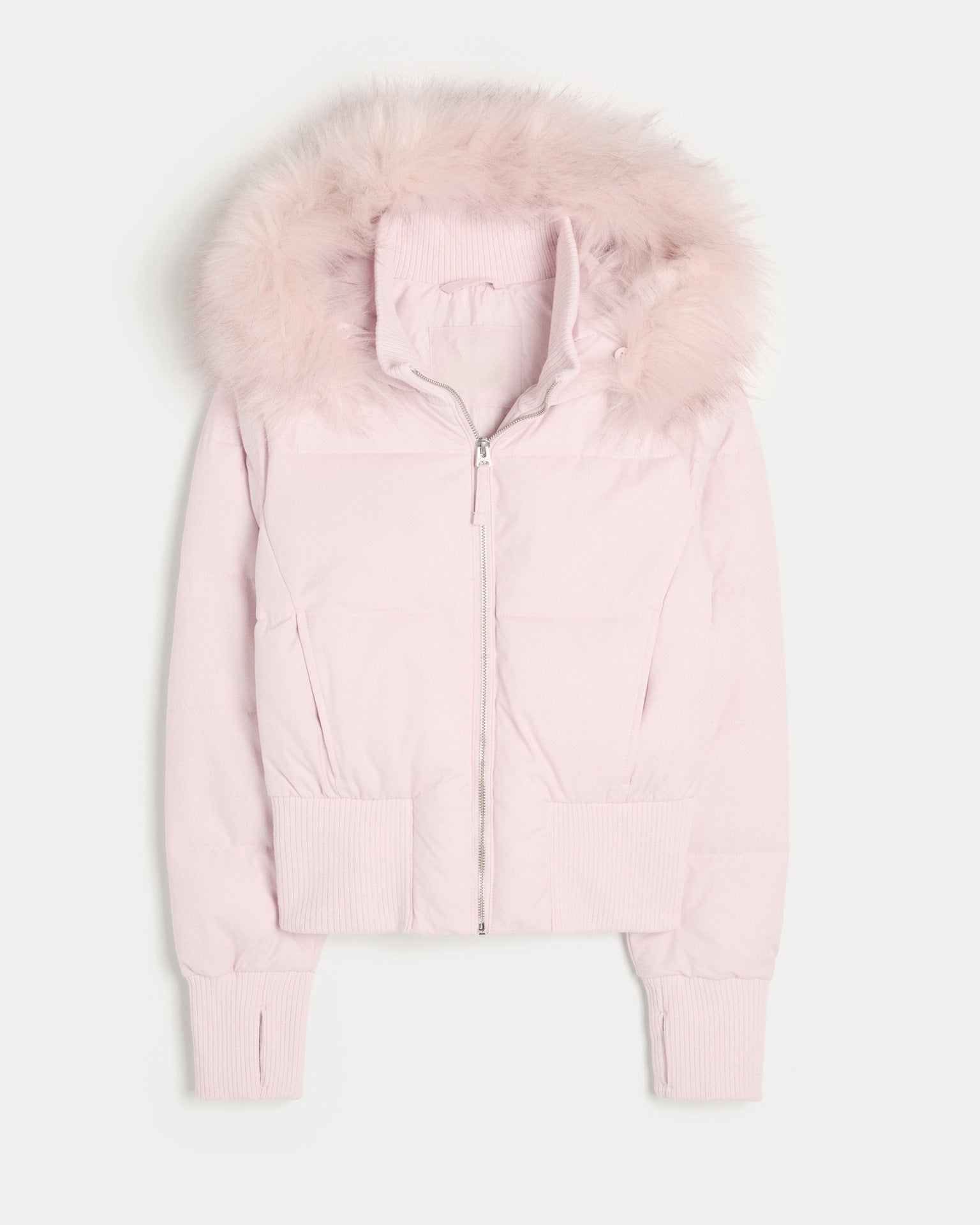 Elena Women's Winter Coat – Removable Faux Fur Hood Warm Cropped Jacket