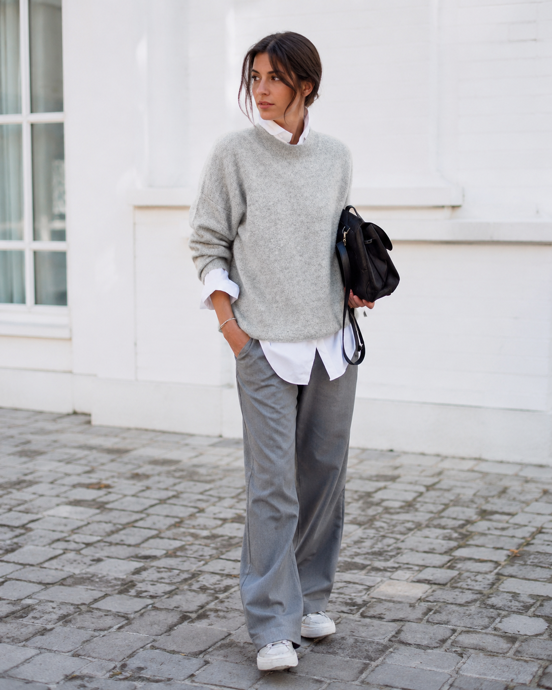 Elena Women's Cashmere Sweater – 100% Cashmere Crew Neck Minimalist Pullover