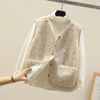 Kate Women's Sherpa Vest – Sleeveless Lightweight Cozy Layering Gilet