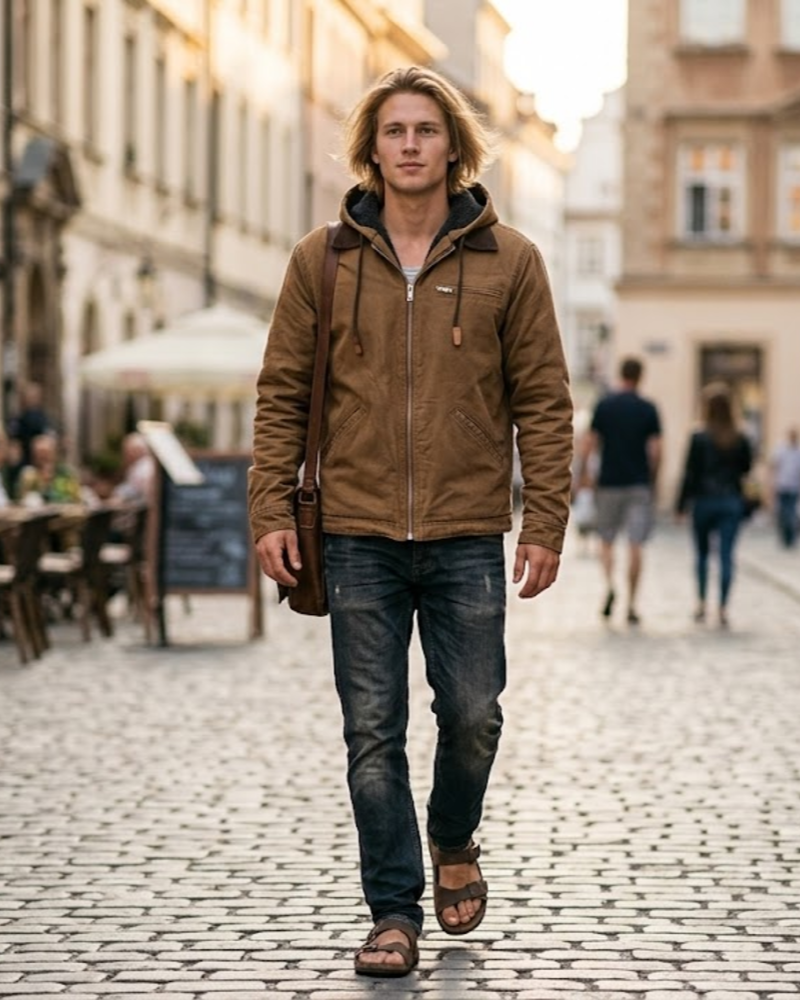 Jerome Men’s Leather Jacket – Premium Genuine Leather Smart Casual Modern Fit Jacket
