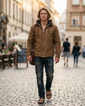 Jerome Men’s Leather Jacket – Premium Genuine Leather Smart Casual Modern Fit Jacket