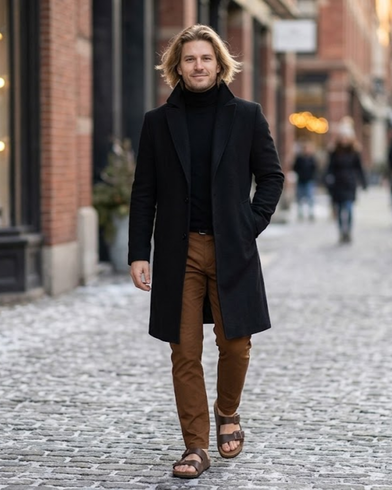 William Men’s Wool Coat – Classic Warm Winter Overcoat with Elegant Regular Fit