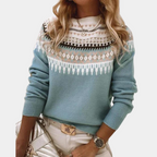 Freya Women’s Scandinavian Knit Sweater – Warm Winter Pullover with Classic Crew Neck