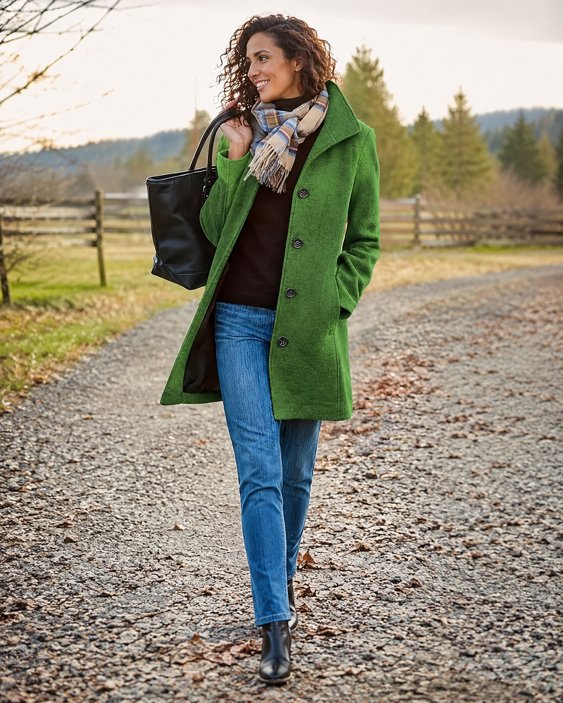 Brianna Women's Winter Coat – Warm Lined Feminine Fall Outerwear Jacket