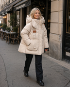 Hainie Women's Oversized Puffer Jacket – Hooded Water-Resistant Winter Coat