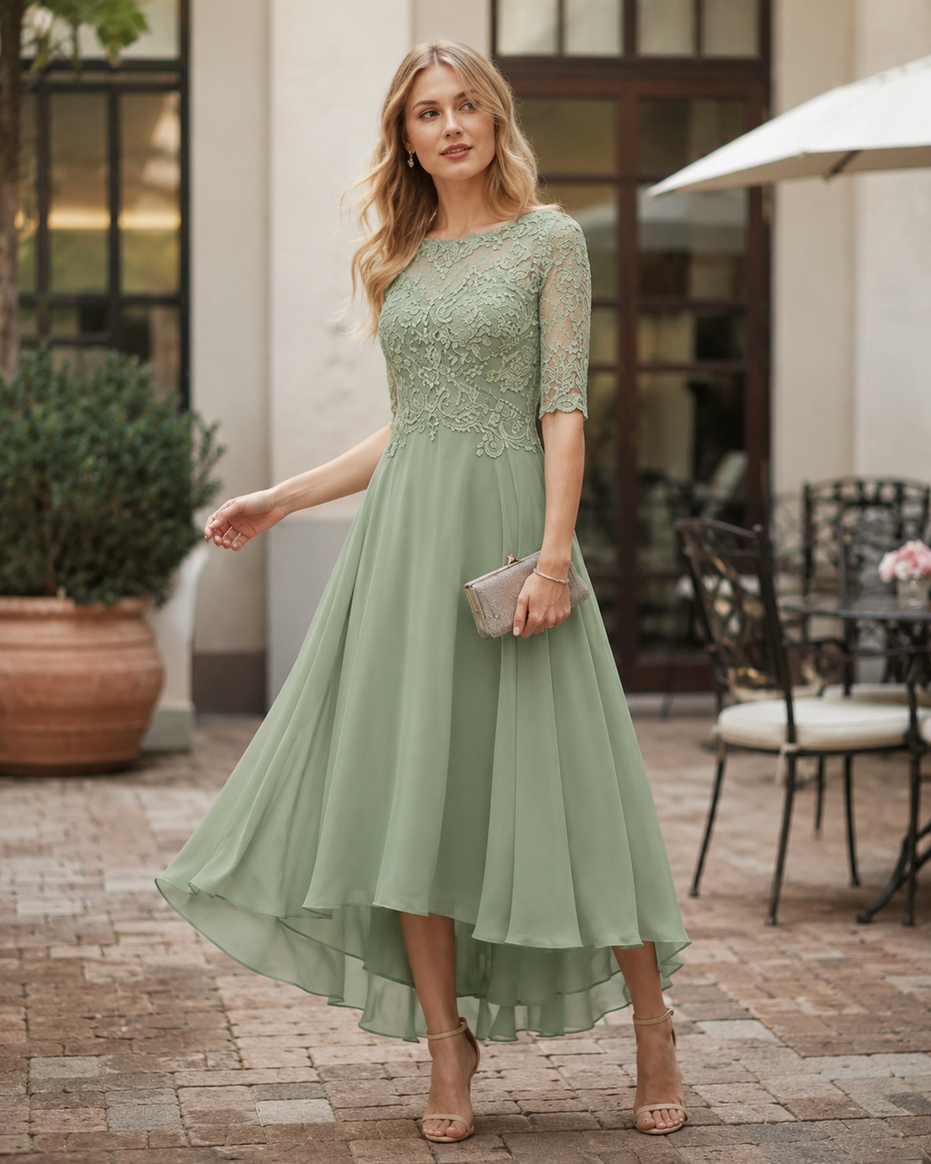 Havana Women's Lace Maxi Dress – Elegant Formal Wedding Event Gown