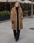 Helene Women's Long Winter Coat – Warm Soft Elegant Coat for Formal & Casual Wear
