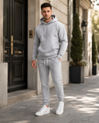 Henry Men's Sports Set – Solid Hoodie & Jogger Pants Regular Fit Tracksuit