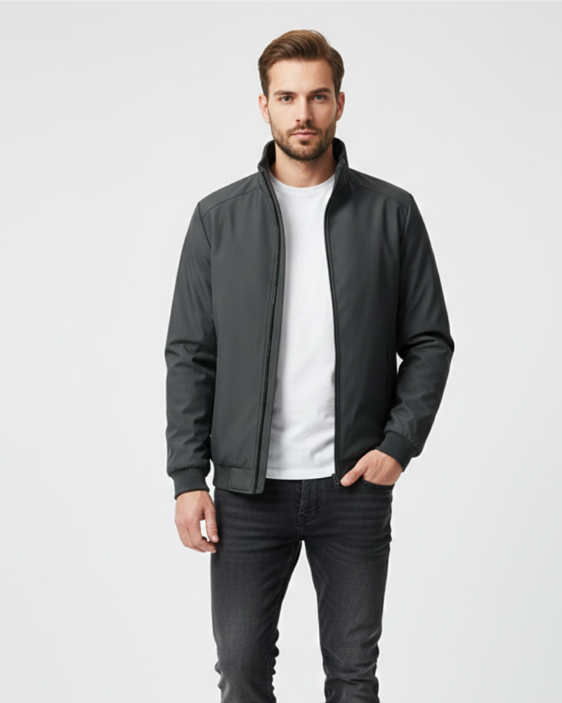 Declan Men's Fleece-Lined Winter Jacket – Water-Repellent Warm Outdoor Coat
