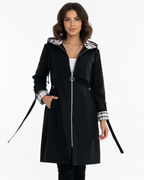 Alyssa Women's Waterproof Coat – Wind-Resistant Hooded Zip Jacket for Travel