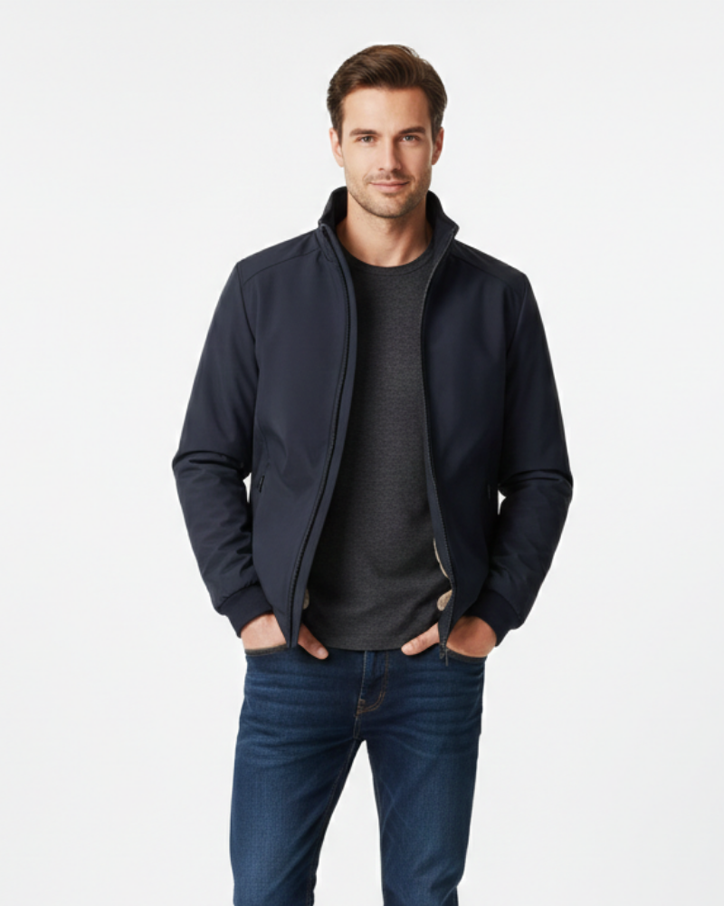 Declan Men's Fleece-Lined Winter Jacket – Water-Repellent Warm Outdoor Coat