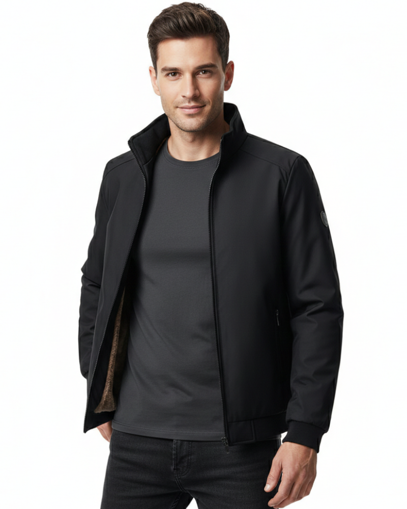 Declan Men's Fleece-Lined Winter Jacket – Water-Repellent Warm Outdoor Coat
