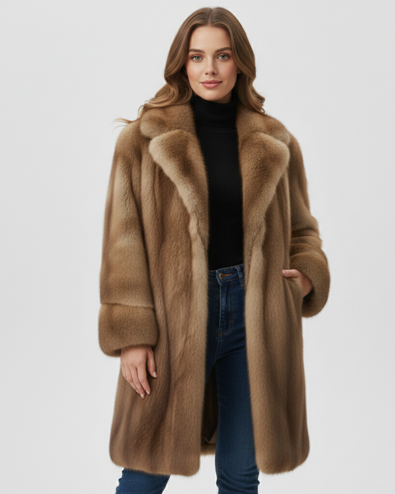 Helene Women's Long Winter Coat – Warm Soft Elegant Coat for Formal & Casual Wear