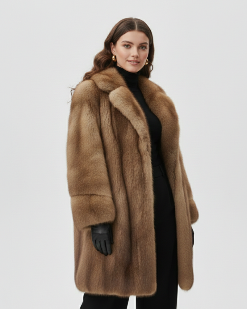 Helene Women's Long Winter Coat – Warm Soft Elegant Coat for Formal & Casual Wear
