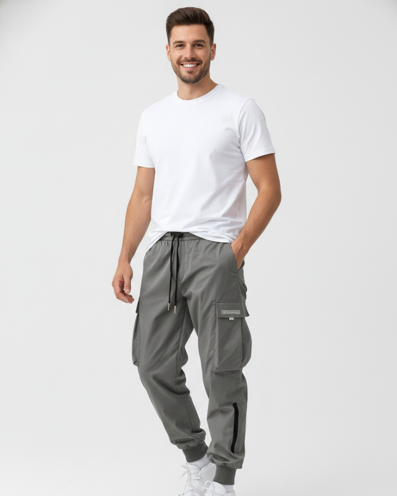 Davis Men’s Cargo Jogger Pants – Stretch Comfort Fit with Utility Pockets & Tapered Cuffs