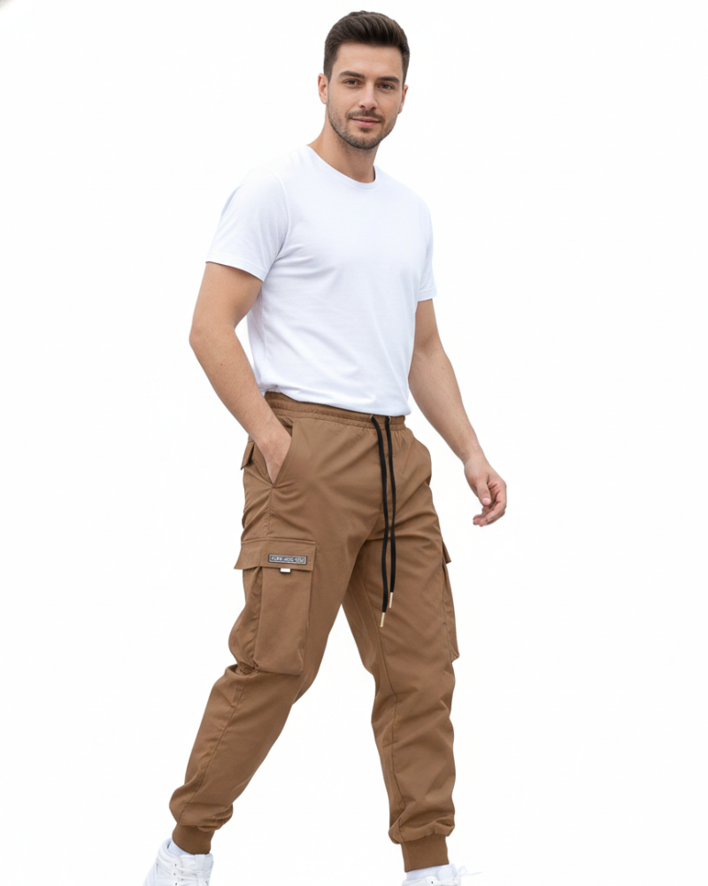 Davis Men’s Cargo Jogger Pants – Stretch Comfort Fit with Utility Pockets & Tapered Cuffs