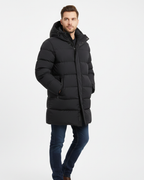 Arlo Men's Long Puffer Coat – Hooded Insulated Warm Winter Parka