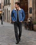 Jackson Men's Lined Denim Jacket – Button-Up Classic Casual Jean Coat