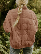 Jane Women's Quilted Jacket – Warm Padded Fall Winter Coat with Pockets
