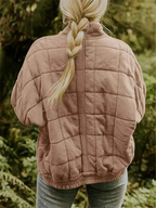 Jane Women's Quilted Jacket – Warm Padded Fall Winter Coat with Pockets