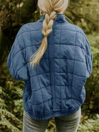 Jane Women's Quilted Jacket – Warm Padded Fall Winter Coat with Pockets