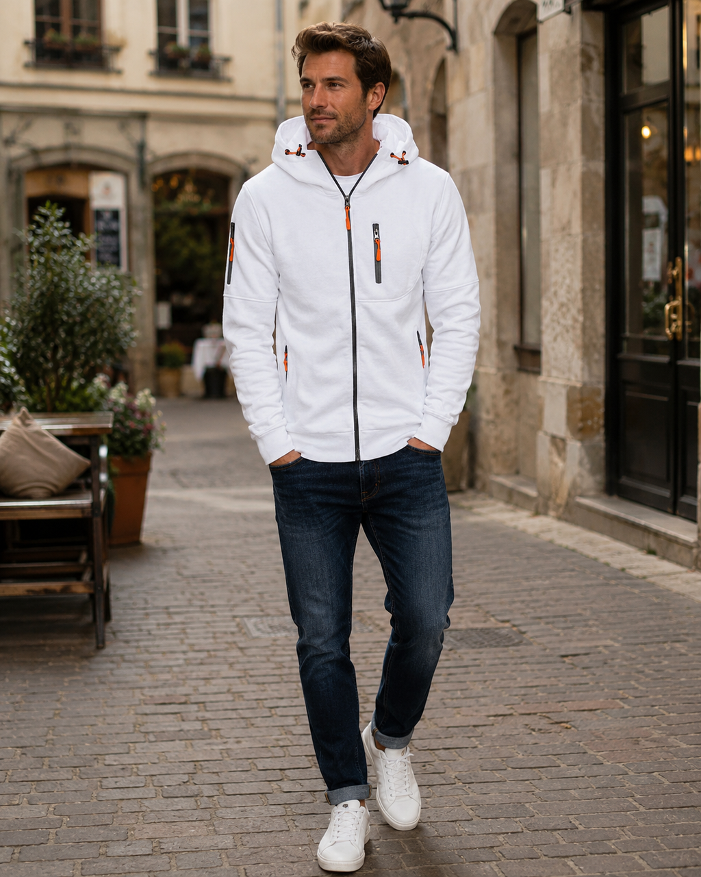 Jaron Men's Cotton Hoodie – Soft Breathable Modern Casual Sweatshirt