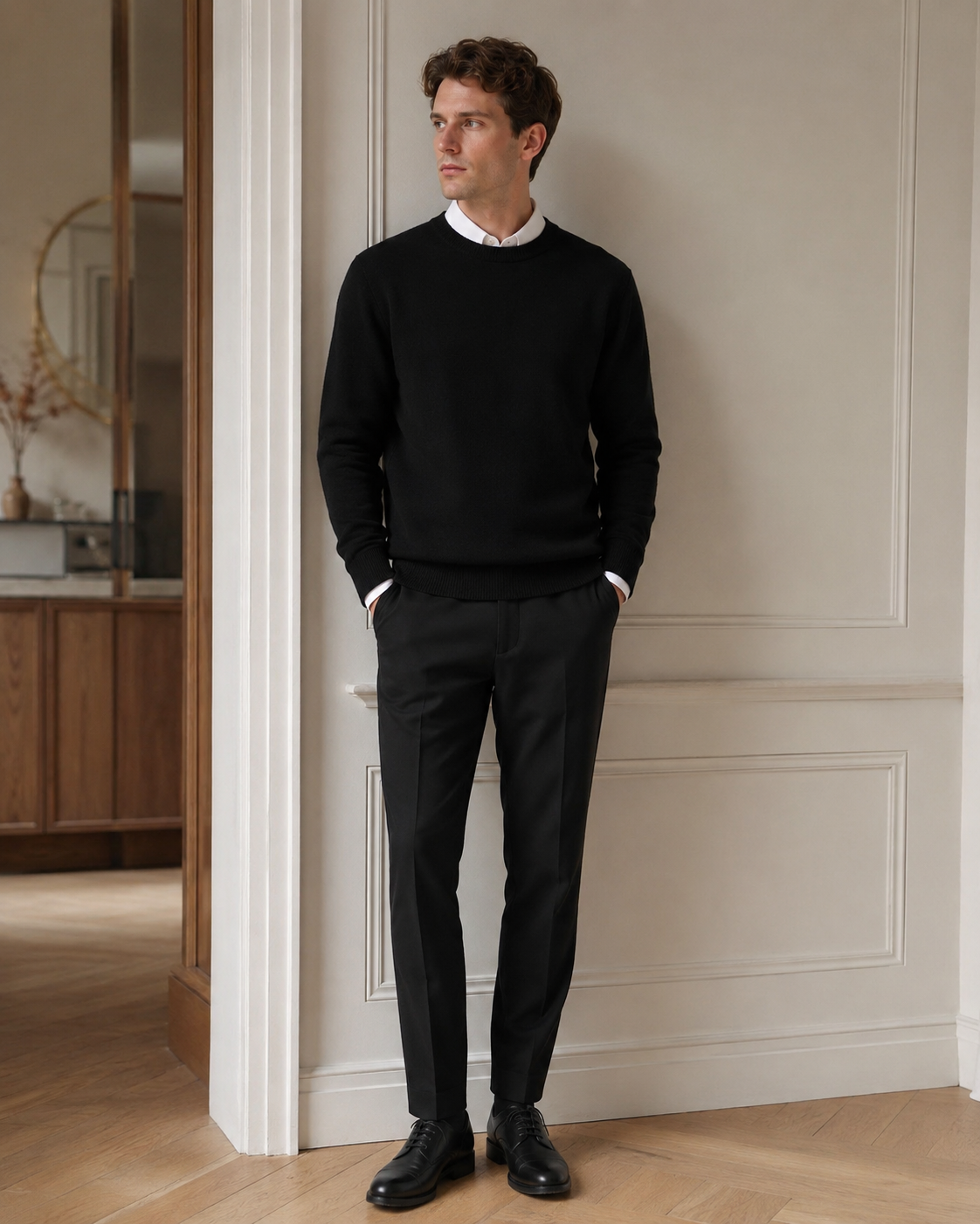 Jasper Men's Cashmere Sweater – Regular Fit Warm Knit Pullover for Fall and Winter