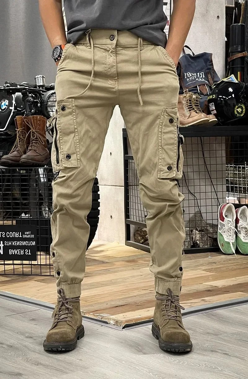 David Men’s Cargo Pants – Stretch Spandex Trousers with Multi-Pocket Comfort Fit