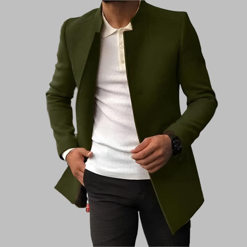 Alain Men’s Wool Coat – Elegant Tailored Winter Overcoat with Classic Modern Fit