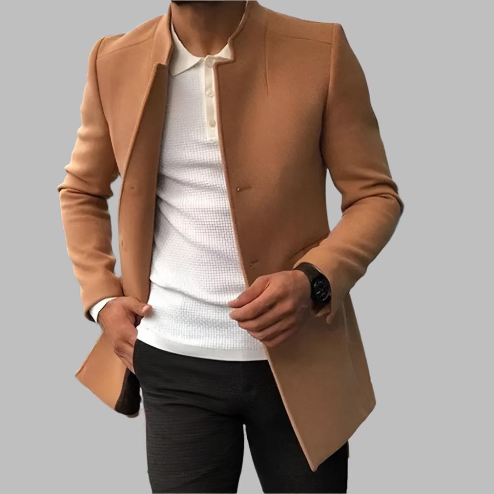 Alain Men’s Wool Coat – Elegant Tailored Winter Overcoat with Classic Modern Fit