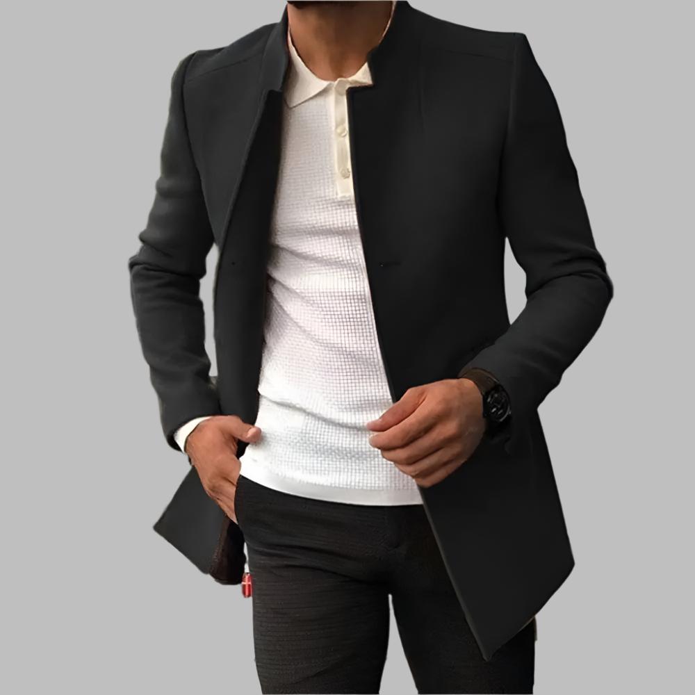 Alain Men’s Wool Coat – Elegant Tailored Winter Overcoat with Classic Modern Fit