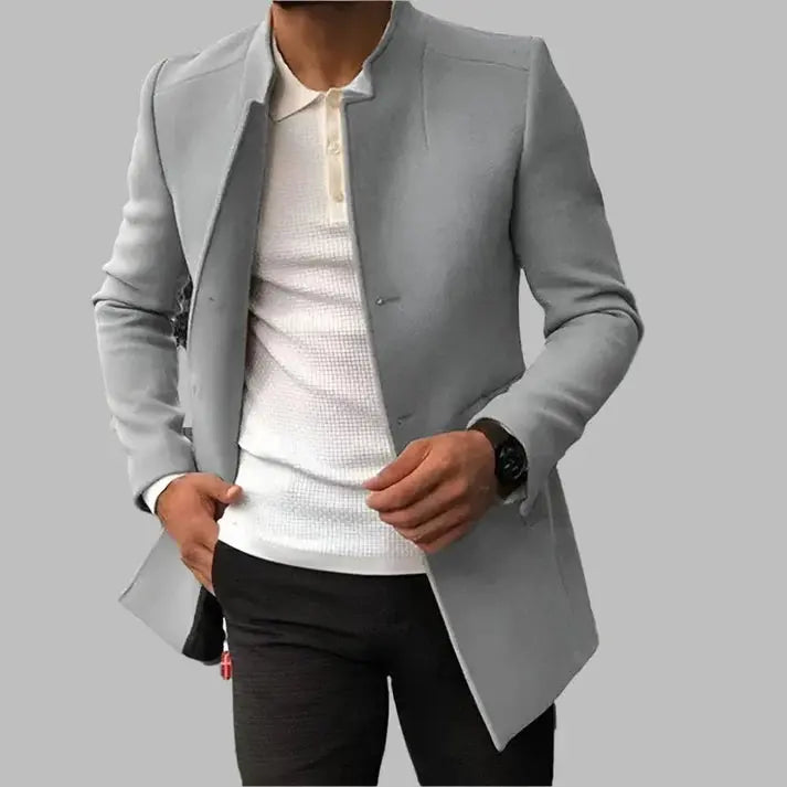 Alain Men’s Wool Coat – Elegant Tailored Winter Overcoat with Classic Modern Fit