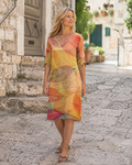 Kori Women's Linen Dress – 100% Linen Flowy Summer Dress for Casual Wear