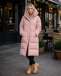Laura Women's Long Puffer Coat – Oversized Quilted Winter Jacket for Casual Wear