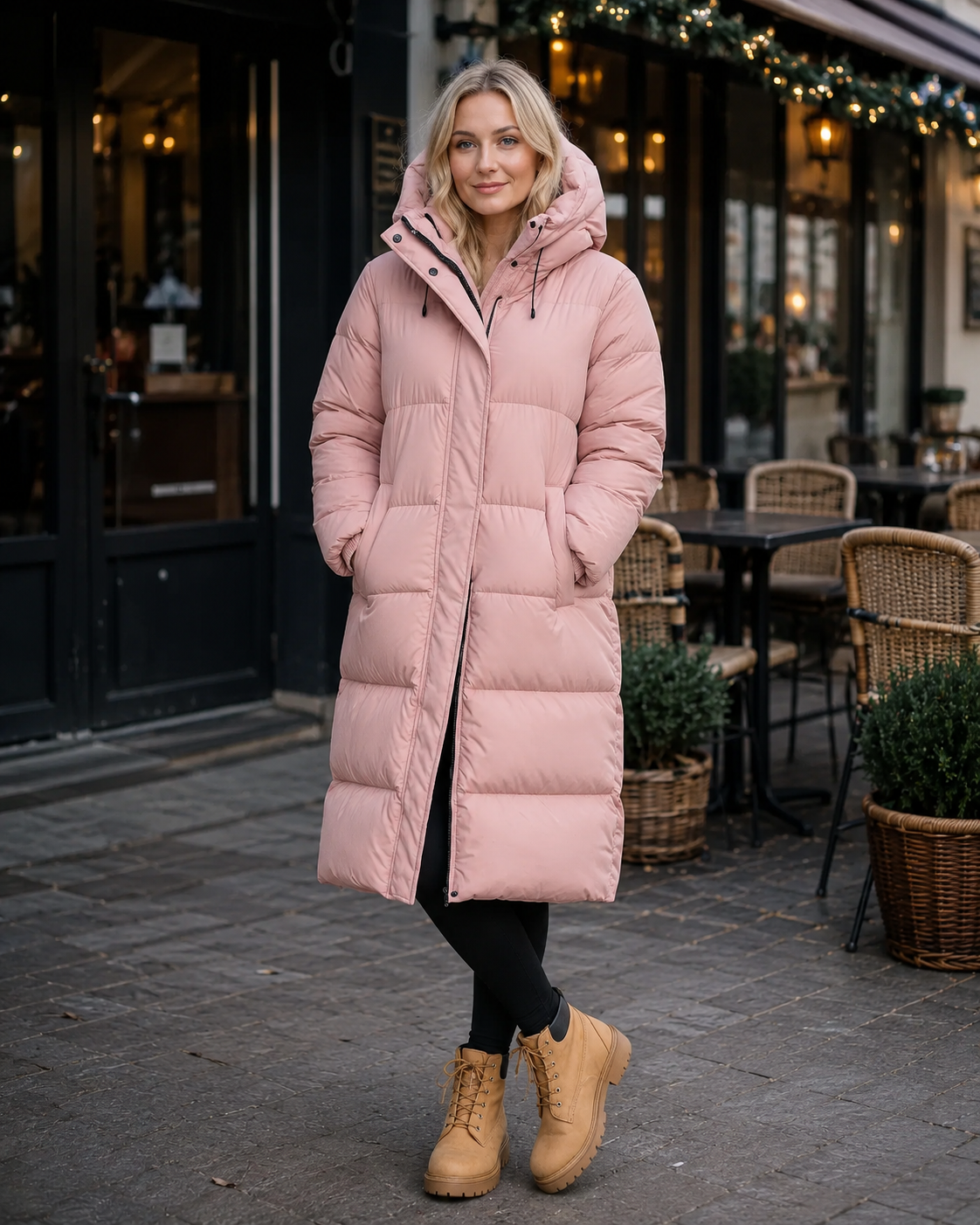 Laura Women's Long Puffer Coat – Oversized Quilted Winter Jacket for Casual Wear