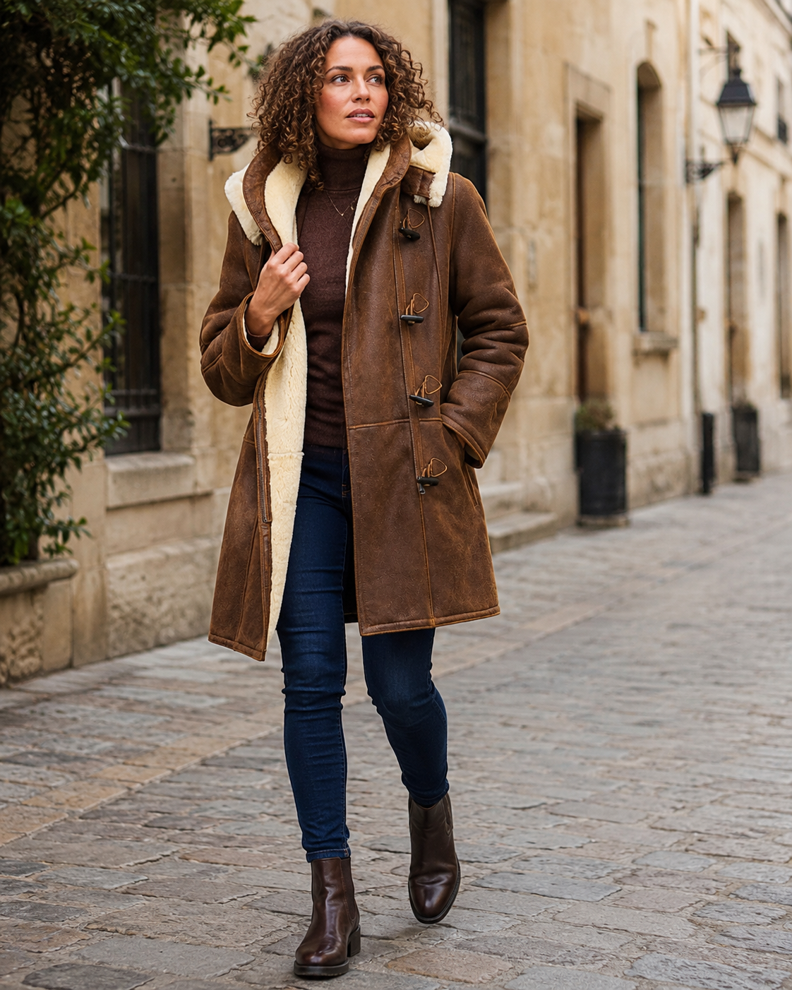 Leia Women's Hooded Winter Coat – Relaxed Fit Warm Casual Everyday Jacket